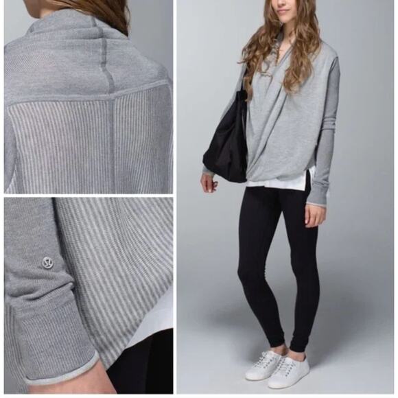Lululemon Iconic Sweater Wrap Gray - Picture 3 of 7